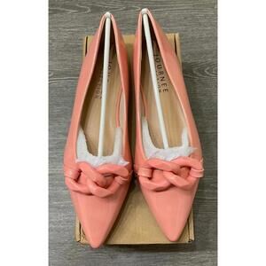 Journee Collection Clareene Blush Chain Pointed Toe Flats Women Size 8